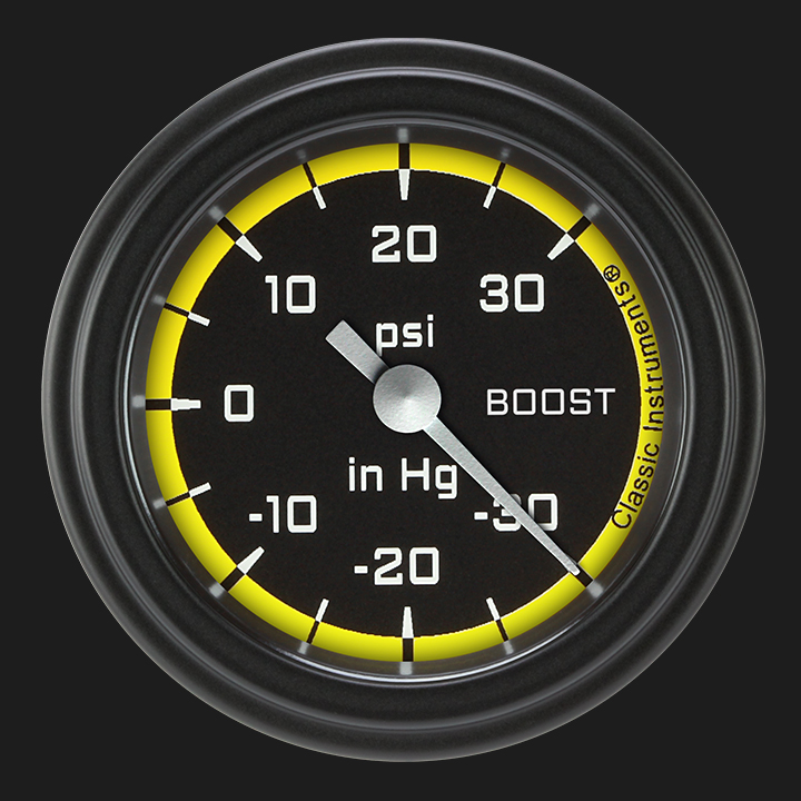Picture of Autocross Yellow 2 1/8" Boost/Vac Gauge