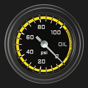 Picture of Autocross Yellow 2 1/8" Oil Pressure Gauge
