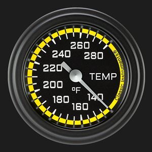 Picture of Autocross Yellow 2 1/8" Water Temperature Gauge