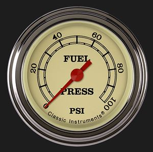 Picture of Vintage 2 1/8" Fuel Pressure Gauge, 100 psi