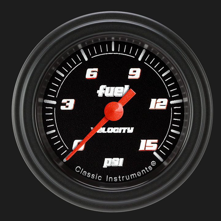 Picture of Velocity Black 2 1/8" Fuel Pressure Gauge, 15 psi