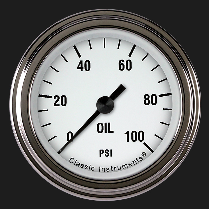 Picture of White Hot 2 1/8" Oil Pressure Gauge
