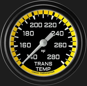 Picture of Autocross Yellow 2 5/8" Transmission Temperature Gauge