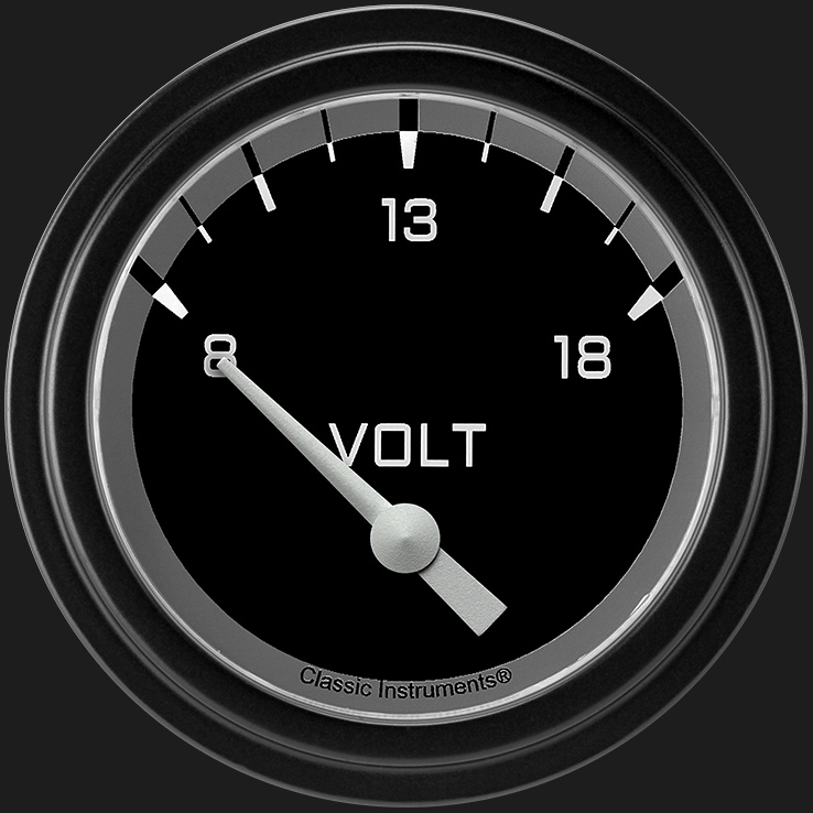 Picture of Autocross Gray 2 5/8" Volt Gauge