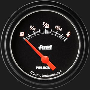 Picture of Velocity Black 2 5/8" Fuel Gauge, 75-10 ohm