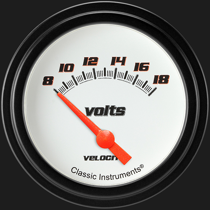 Picture of Velocity White 2 5/8" Volt Gauge
