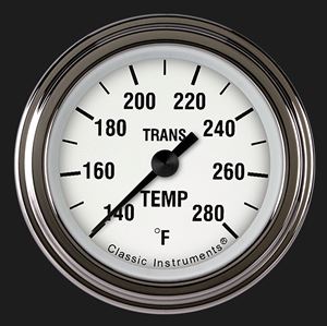 Picture of White Hot 2 1/8" Transmission Temperature Gauge