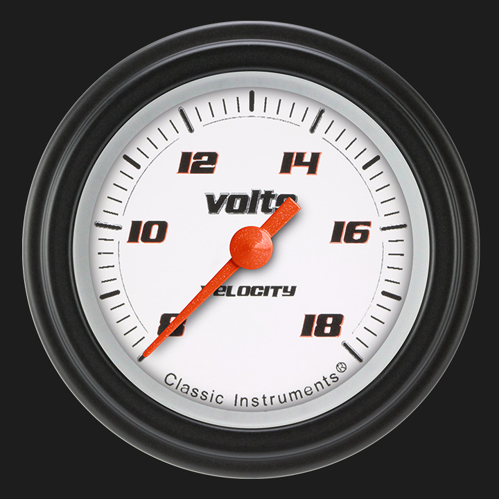 Picture of Velocity White 2 1/8" Voltage Gauge