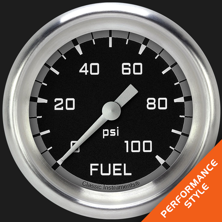 Picture of AutoCross Gray 2 5/8" Fuel Pressure Gauge, 100 psi