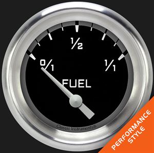 Picture of Autocross Gray 2 5/8" Fuel Gauge, 0-90 ohm