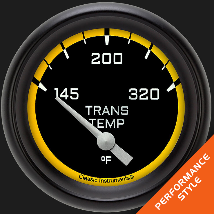 Picture of Autocross Yellow 2 5/8" Transmission Temperature Gauge