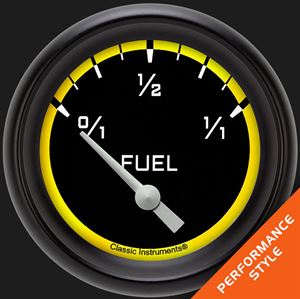 Picture of Autocross Yellow 2 5/8" Fuel Gauge, 240-33 ohm