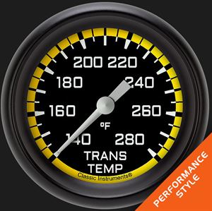 Picture of Autocross Yellow 2 5/8" Transmission Temperature Gauge