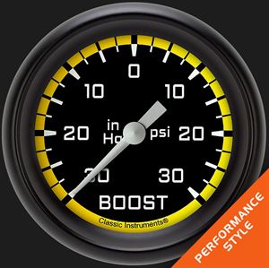 Picture of Autocross Yellow 2 5/8" Boost/Vac Gauge