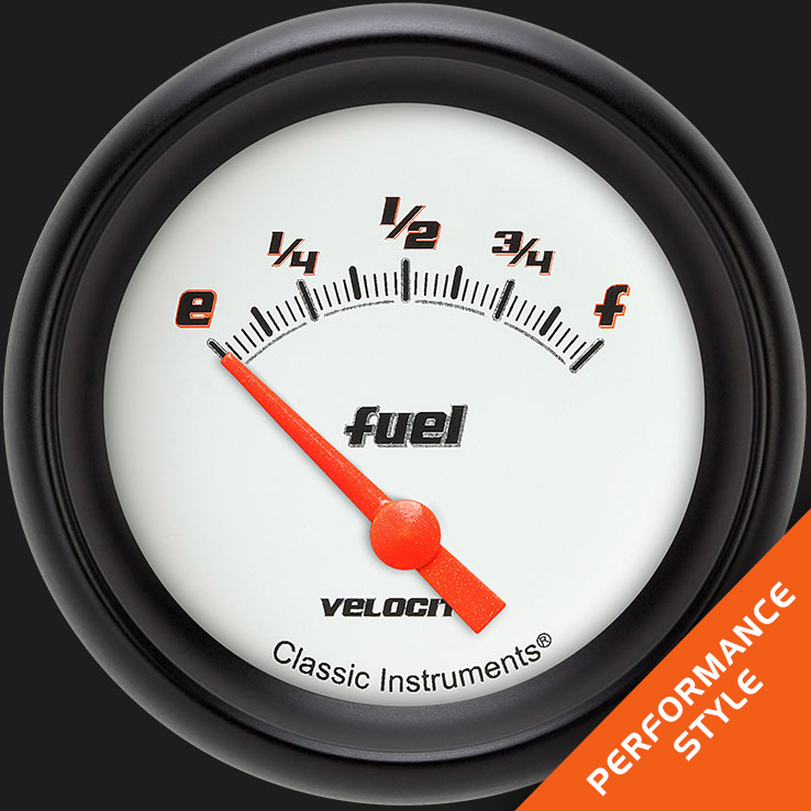 Picture of Velocity White 2 5/8" Fuel Gauge, 240-33 ohm