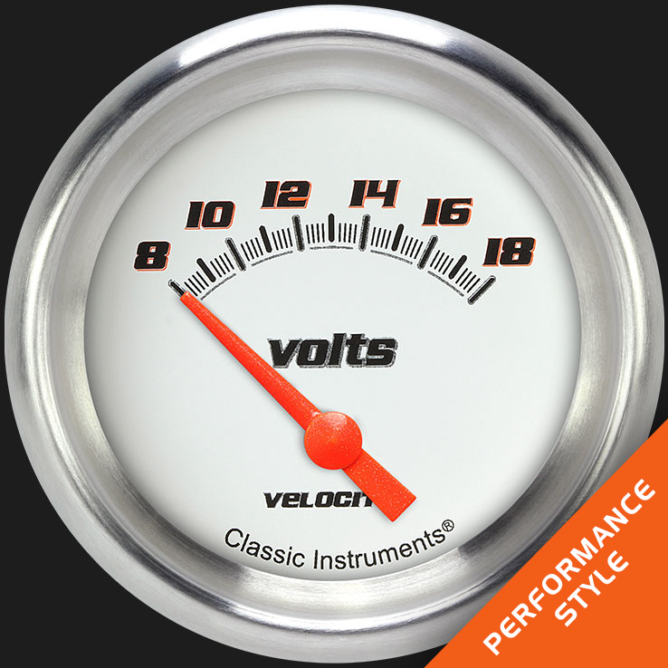 Picture of Velocity White 2 5/8" Volt Gauge