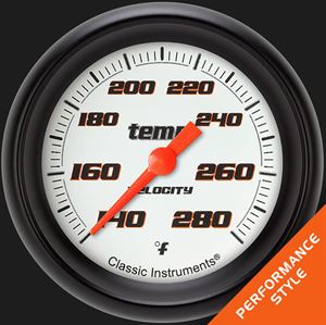 Picture of Velocity White 2 5/8" Water Temperature Gauge