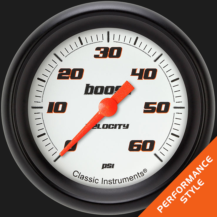 Picture of Velocity White 2 5/8" Boost Gauge, 60 psi