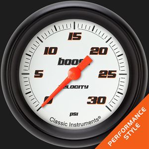 Picture of Velocity White 2 5/8" Boost Gauge, 30 psi