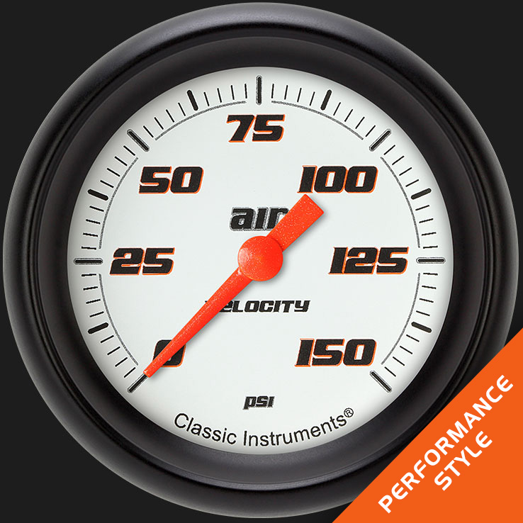 Picture of Velocity White 2 5/8" Air Pressure Gauge