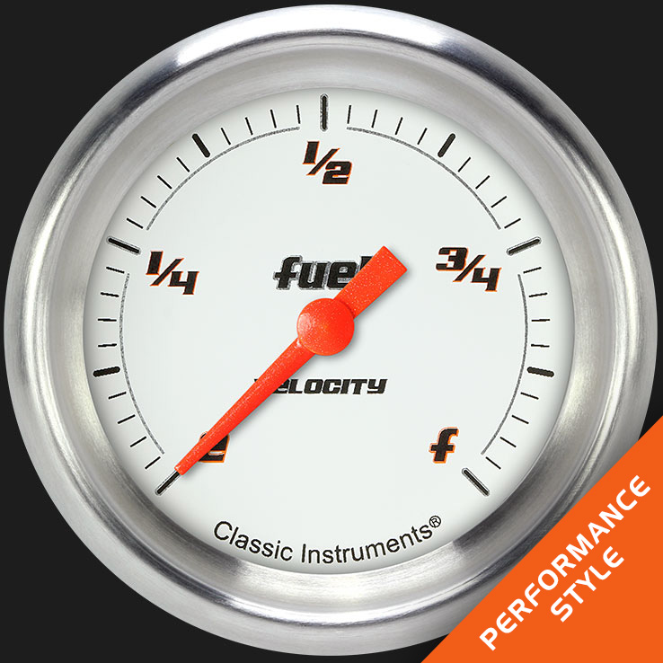 Picture of Velocity White 2 5/8" Fuel Gauge
