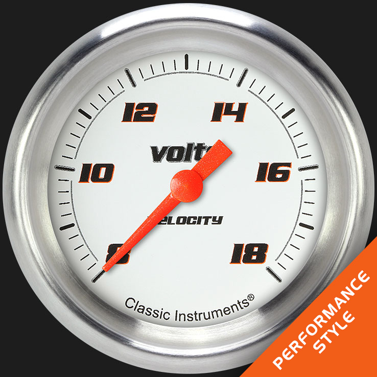 Picture of Velocity White 2 5/8" Voltage Gauge