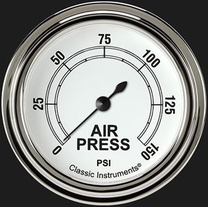 Picture of Classic White 2 5/8" Air Pressure Gauge
