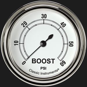 Picture of Classic White 2 5/8" Boost Gauge, 60 psi