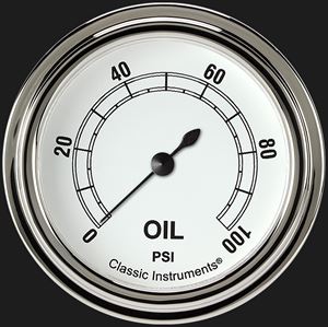 Picture of Classic White 2 5/8" Oil Pressure Gauge