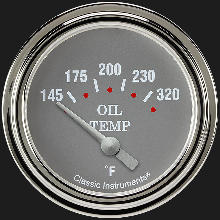 Picture of Silver Gray 2 5/8" Oil Temperature Gauge