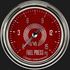 Picture of V8 Red Steelie 2 5/8" Fuel Pressure Gauge, 15 psi