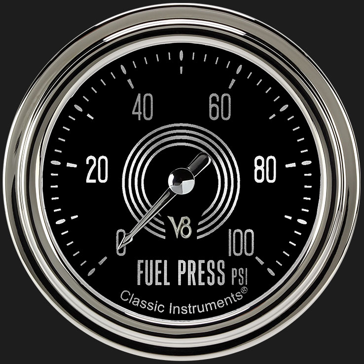 Picture of V8 Speedster 2 5/8" Fuel Pressure Gauge, 100 psi