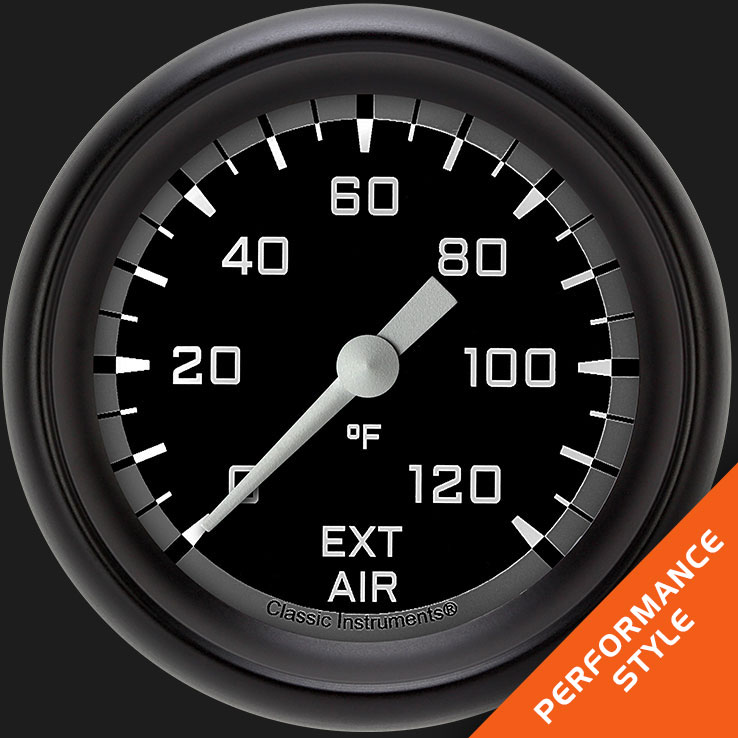 Picture of Autocross Gray 2 5/8" Outside Air Temp. Gauge