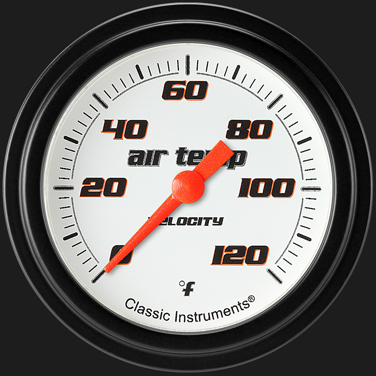 Picture of Velocity White 2 5/8" Outside Air Temp. Gauge