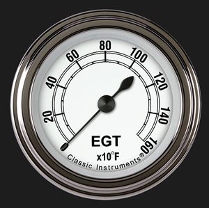 Picture of Classic White 2 1/8" Exhaust Gas Temp. Gauge