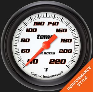 Picture of Velocity White 2 5/8" Stock Eliminator Temp. Gauge