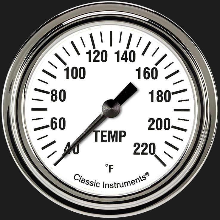 Picture of White Hot 2 5/8" Stock Eliminator Temp. Gauge