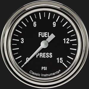 Picture of Hot Rod 2 5/8" Fuel Pressure Gauge, 15 psi