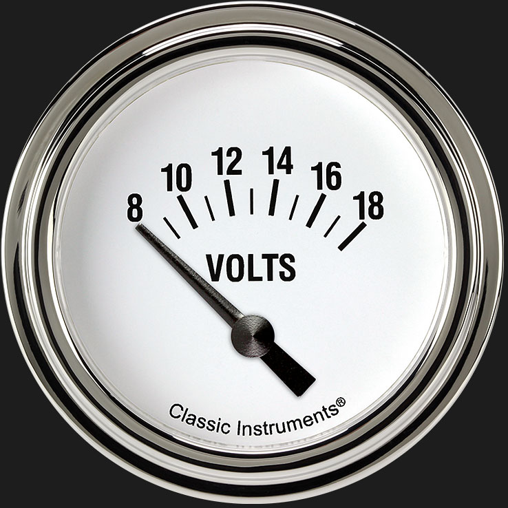 Picture of White Hot 2 5/8" Volt Gauge