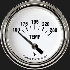 Picture of White Hot 2 5/8" Water Temperature Gauge