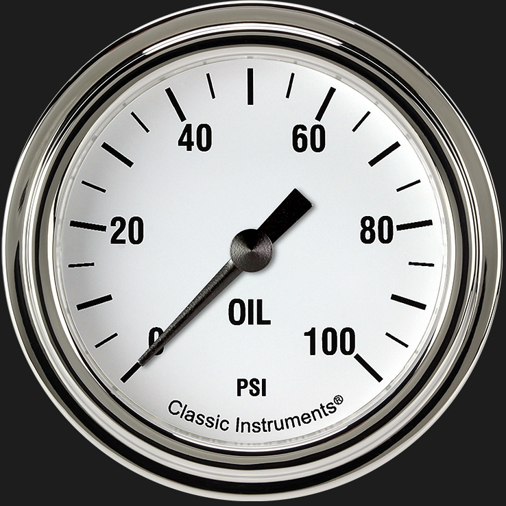 Picture of White Hot 2 5/8" Oil Pressure Gauge