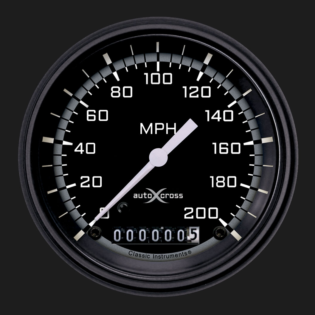Picture of AutoCross Gray 3 3/8" Speedometer