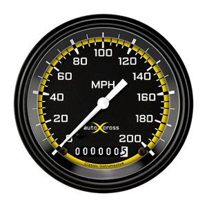 Picture of AutoCross Yellow 3 3/8" Speedometer