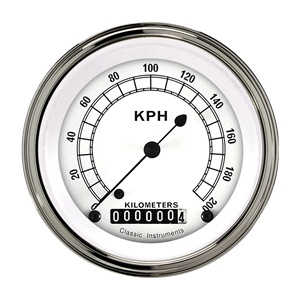 Picture of Classic White 3 3/8" Speedometer