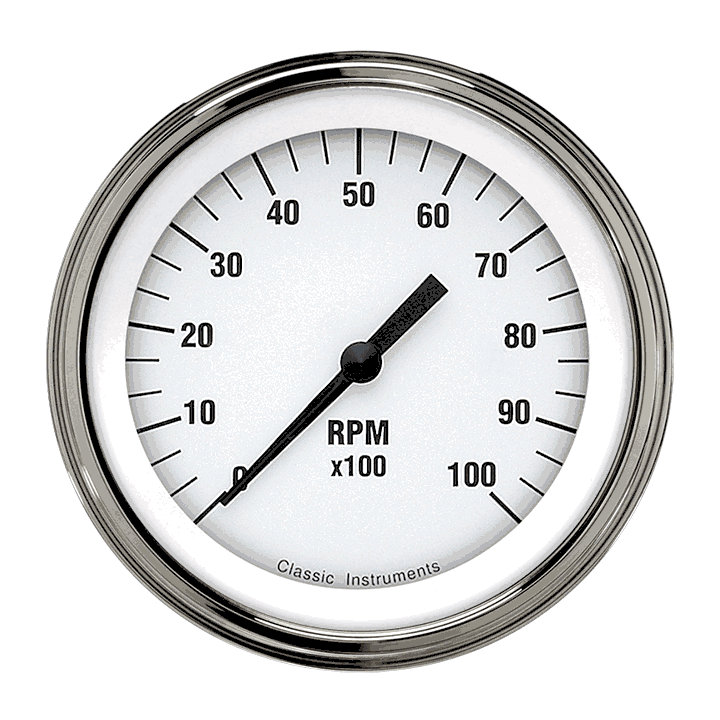 Picture of White Hot 3 3/8" Tachometer