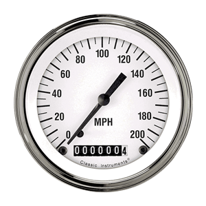 Picture of White Hot 3 3/8" Speedometer
