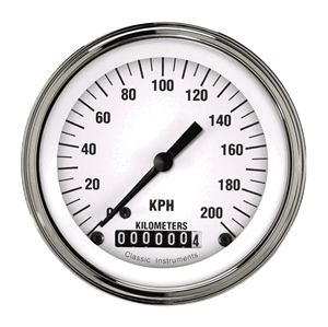 Picture of White Hot 3 3/8" Speedometer