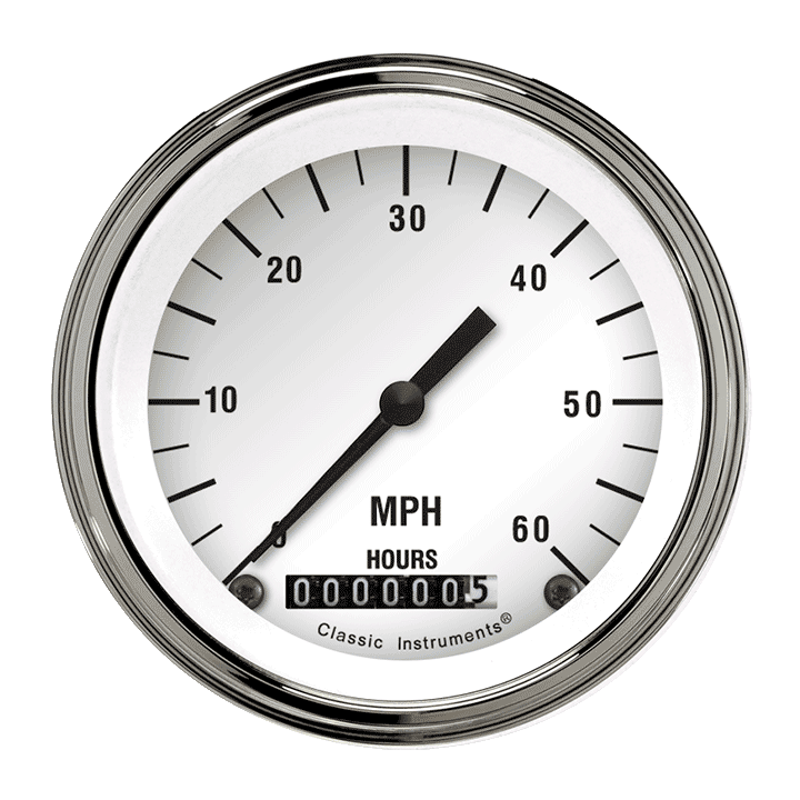 Picture of White Hot 3 3/8" Low Speed Speedometer