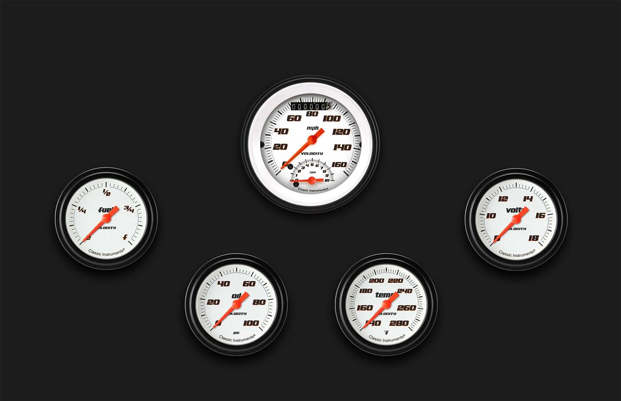 Picture of Velocity White Five Gauge Set 335