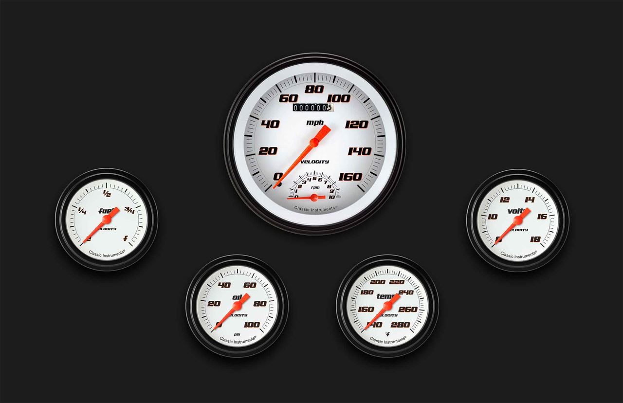 Picture of Velocity White Five Gauge Set 365